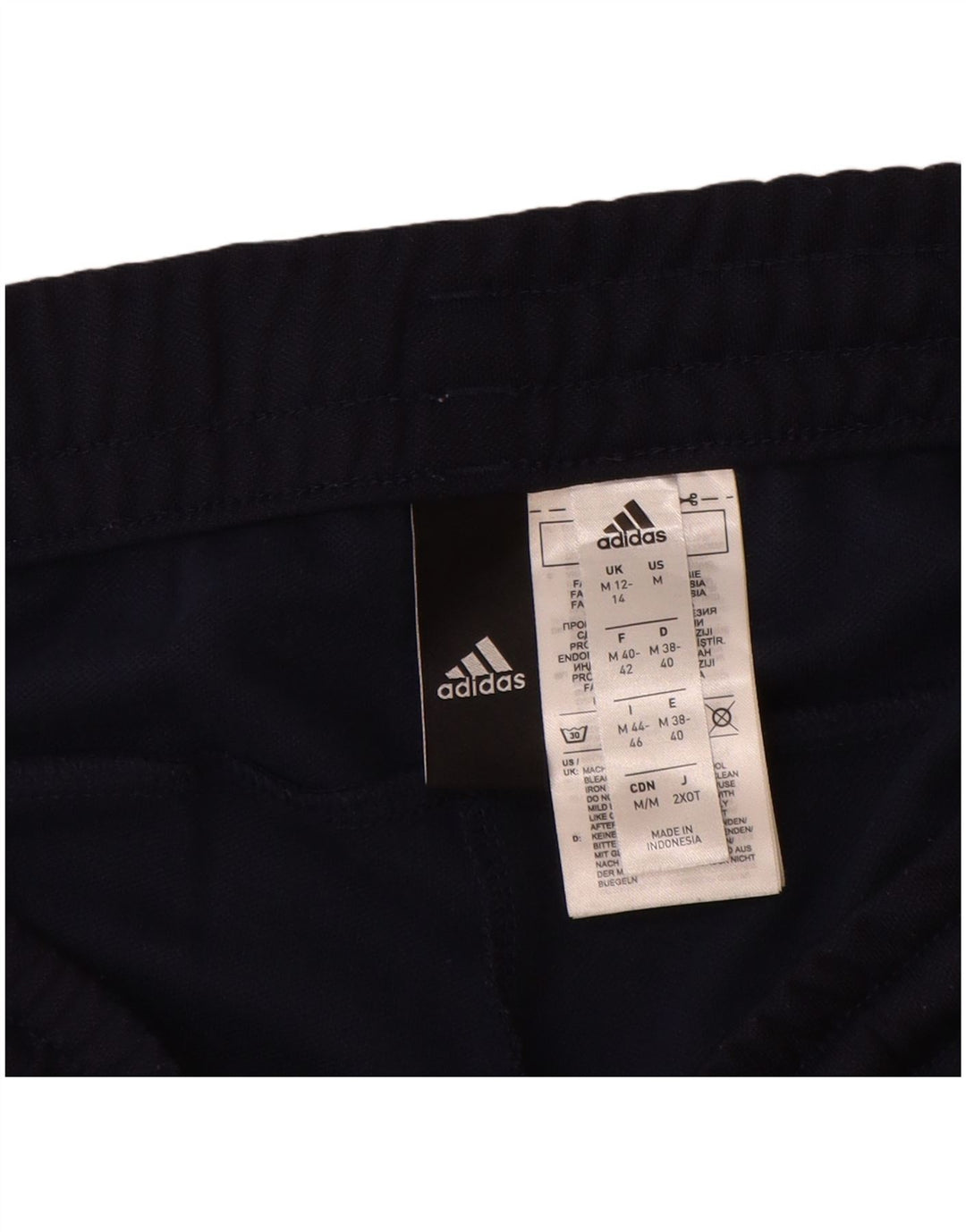 Adidas træningsdragt bukser til kvinder UK 12/14 Medium Navy Blue Polyester