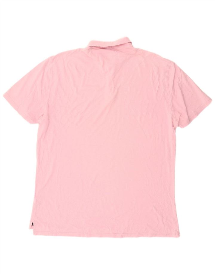 Massimo Dutti herre poloshirt 2XL Pink bomuld
