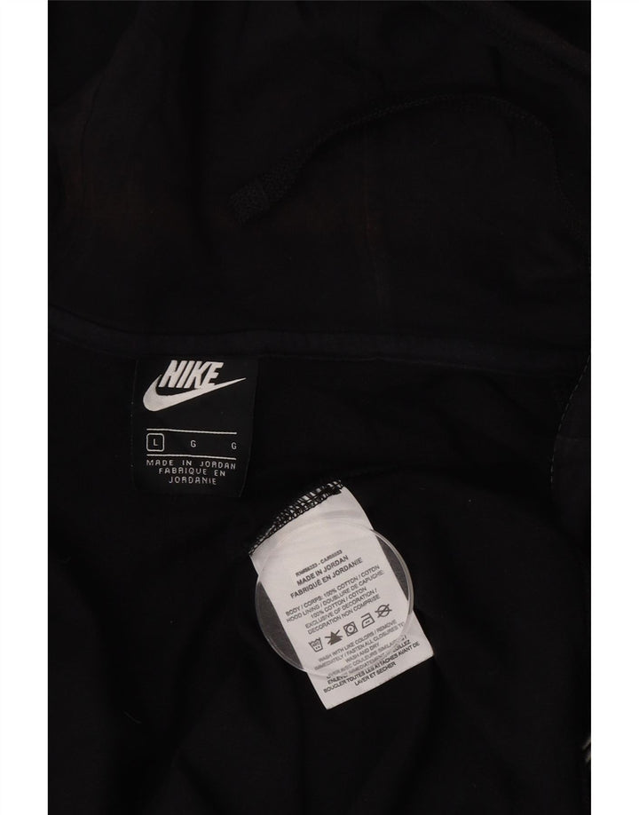 Nike hættetrøje med lynlås til mænd Stor sort bomuld