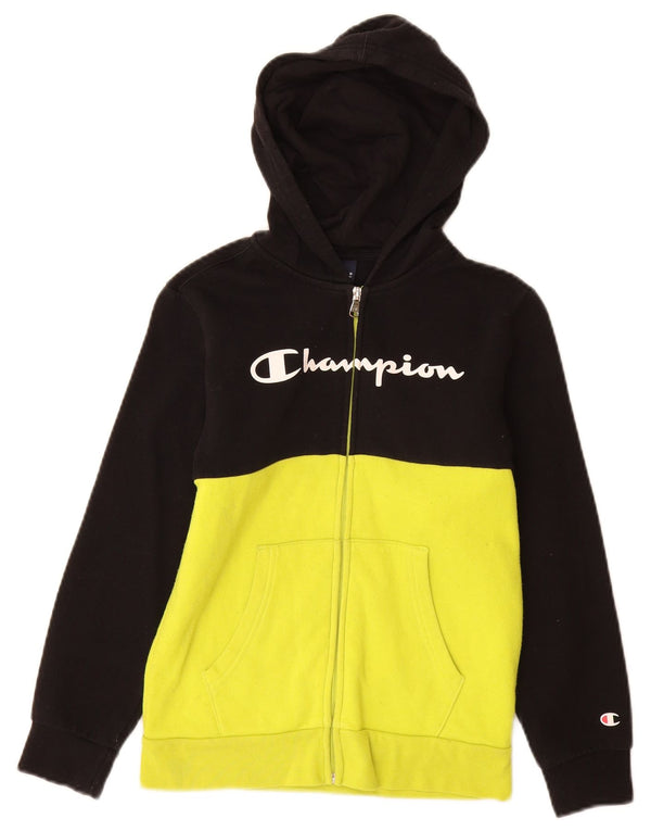 Champion piger hættetrøje med lynlås 9-10 år Medium Sort Colourblock