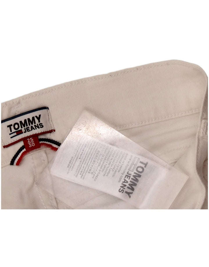 TOMMY HILFIGER Dame mellemhøjde skinny jeans W25 L25 hvid bomuld