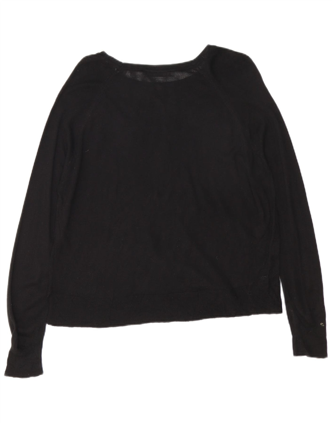 Zara Dame Boat Neck Jumper Sweater UK 14 Medium Black
