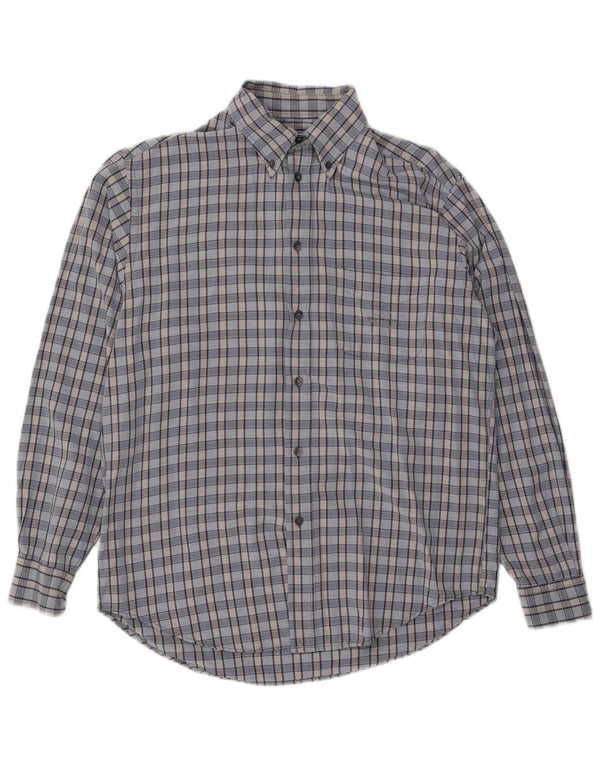 CALVIN KLEIN JEANS Herreskjorte Stor blå ternet viskose