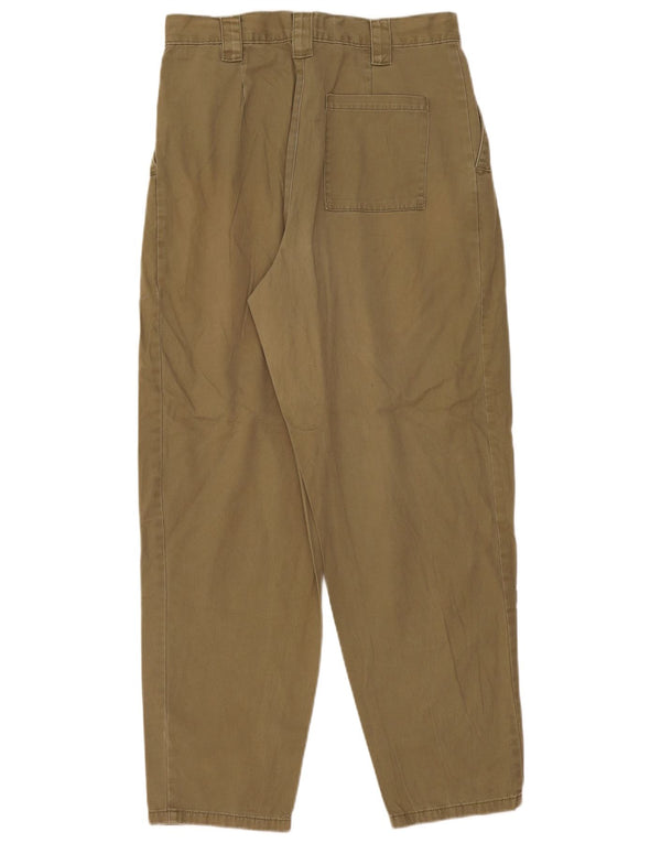 Topshop Dame tilspidsede Casual Bukser UK 12 Medium W30 L29 Khaki Bomuld