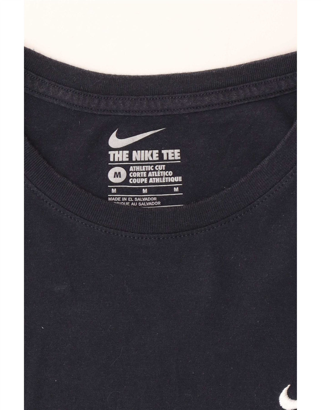 Nike Herre Athletic Cut T-shirt Top Medium Navy Blue