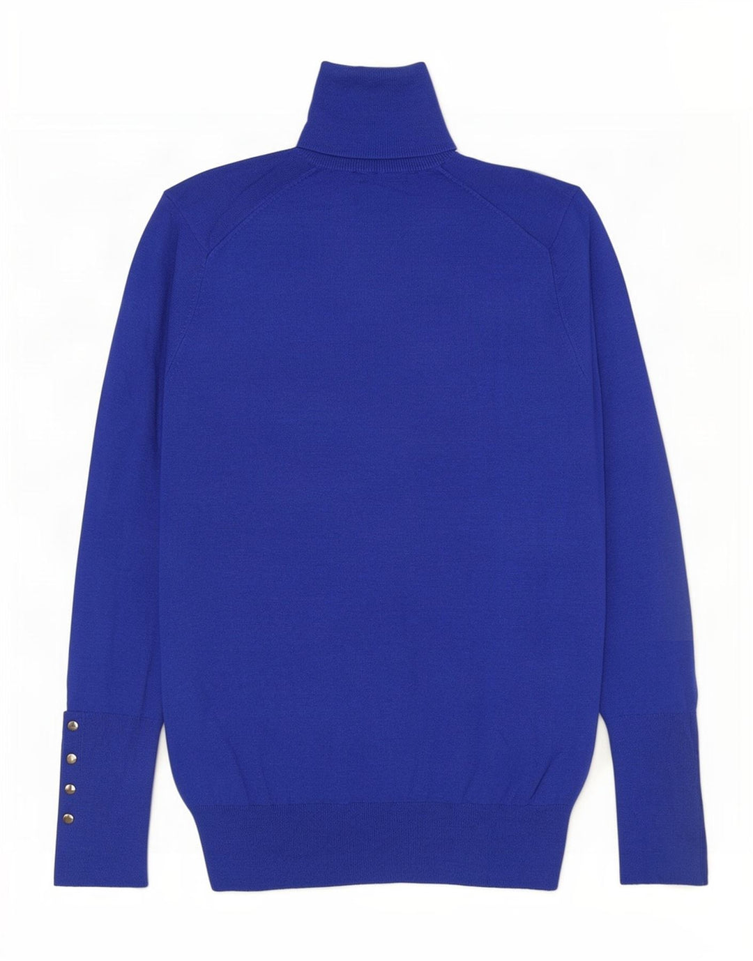 Zara Dame Rullehals Sweater UK 10 Small Blue Viscose