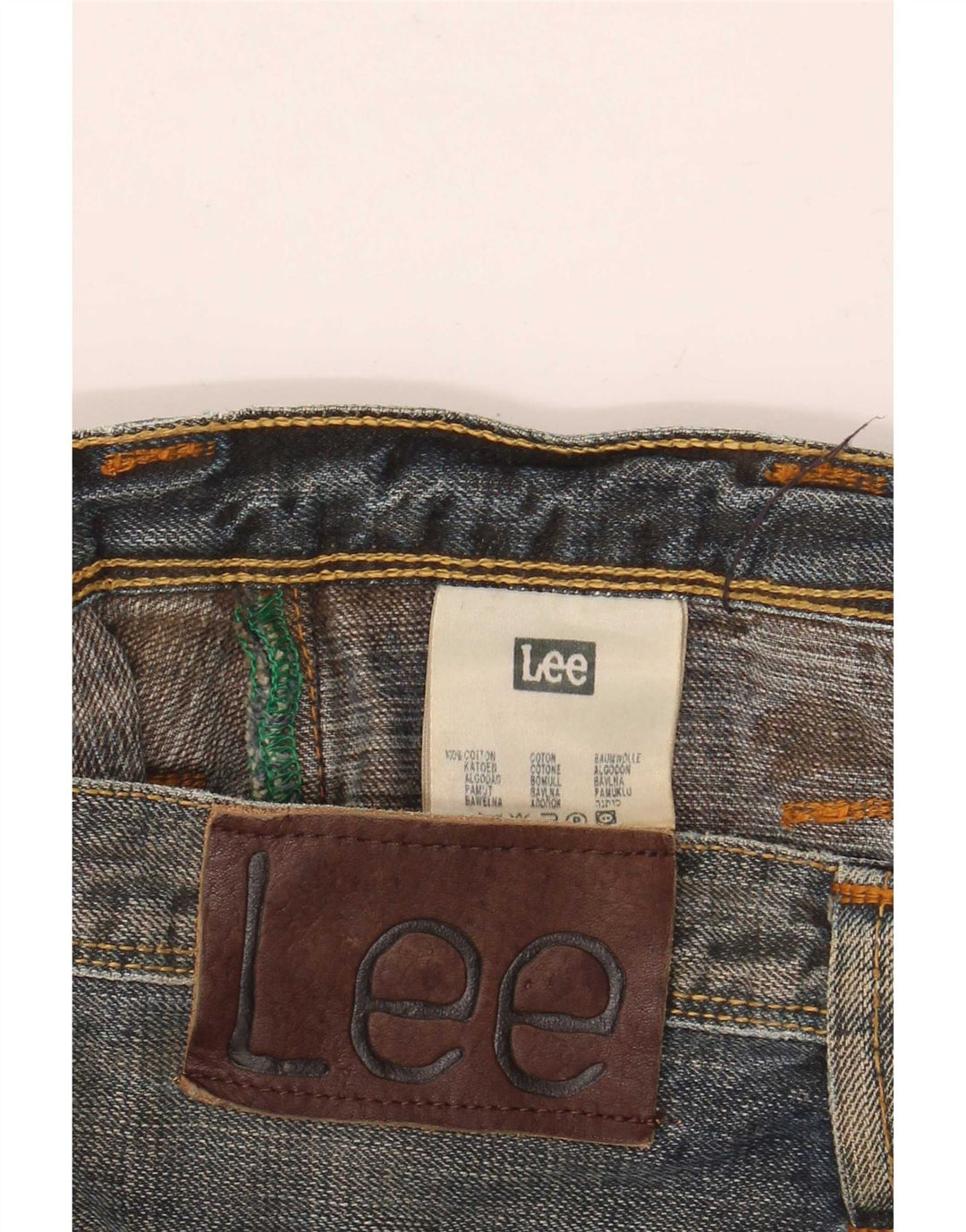 Lee Straight Jeans til mænd W34 L34 blå bomuld