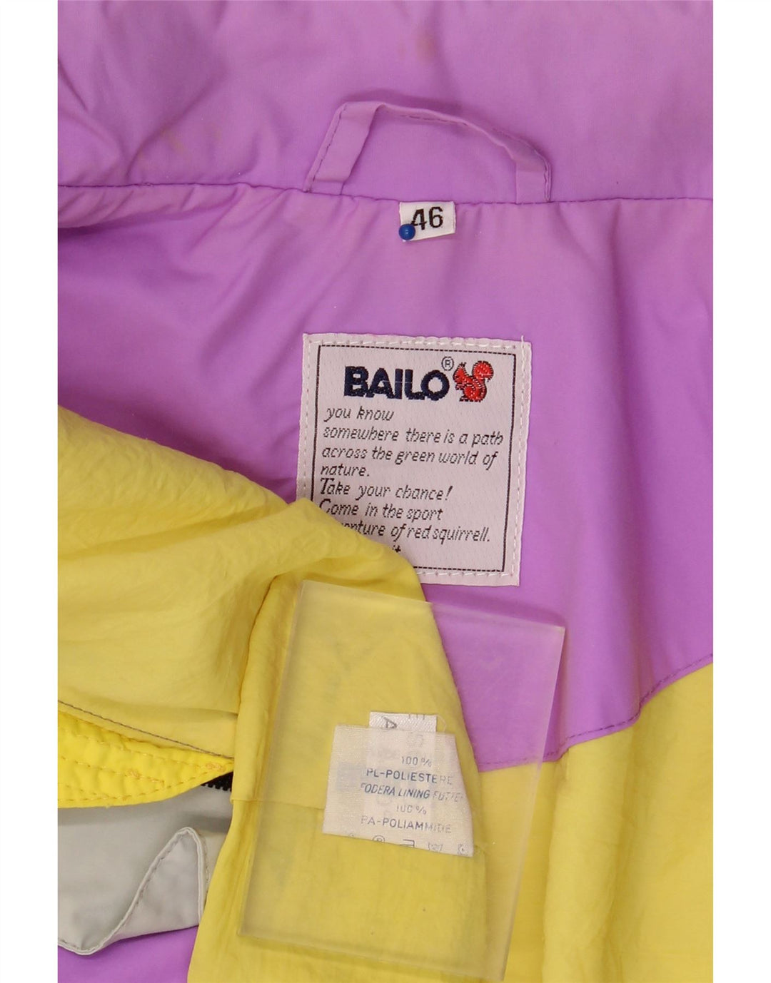 Bailo Herre Windbreaker Jacket IT 46 Small Purple Colourblock Polyester