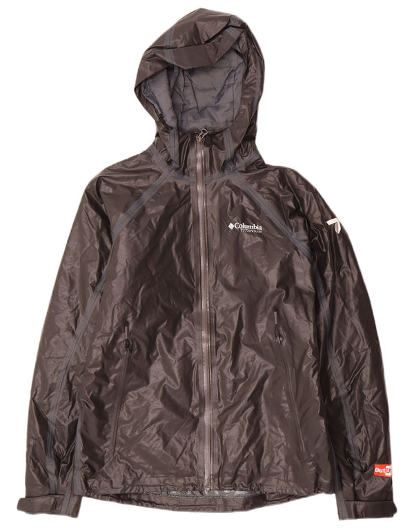 Columbia Womens Omni-Heat Regnjakke med hætte UK 6 XS Grå Nylon