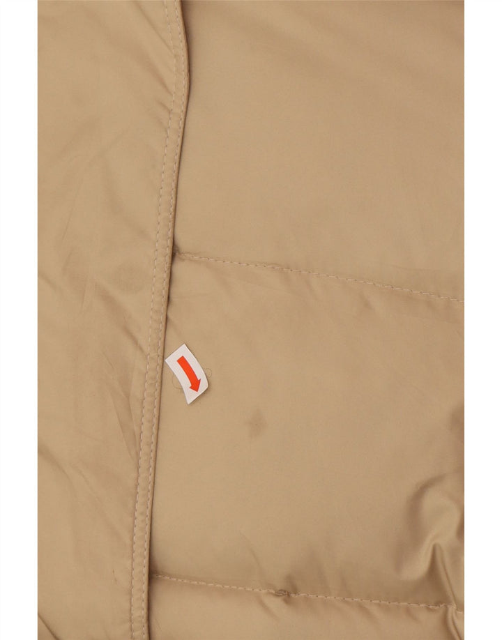 BURBERRY Dame BRIT Polstret frakke med hætte UK 12 Medium Beige Classic