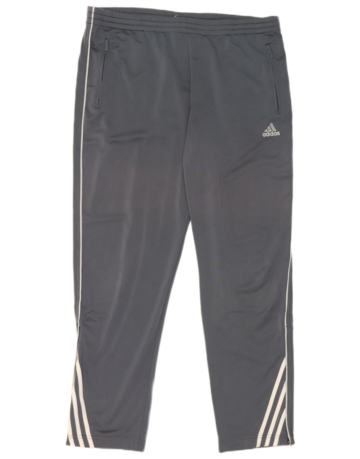 Adidas Træningsdragtsbukser til mænd UK 42/44 Large Grå Polyester