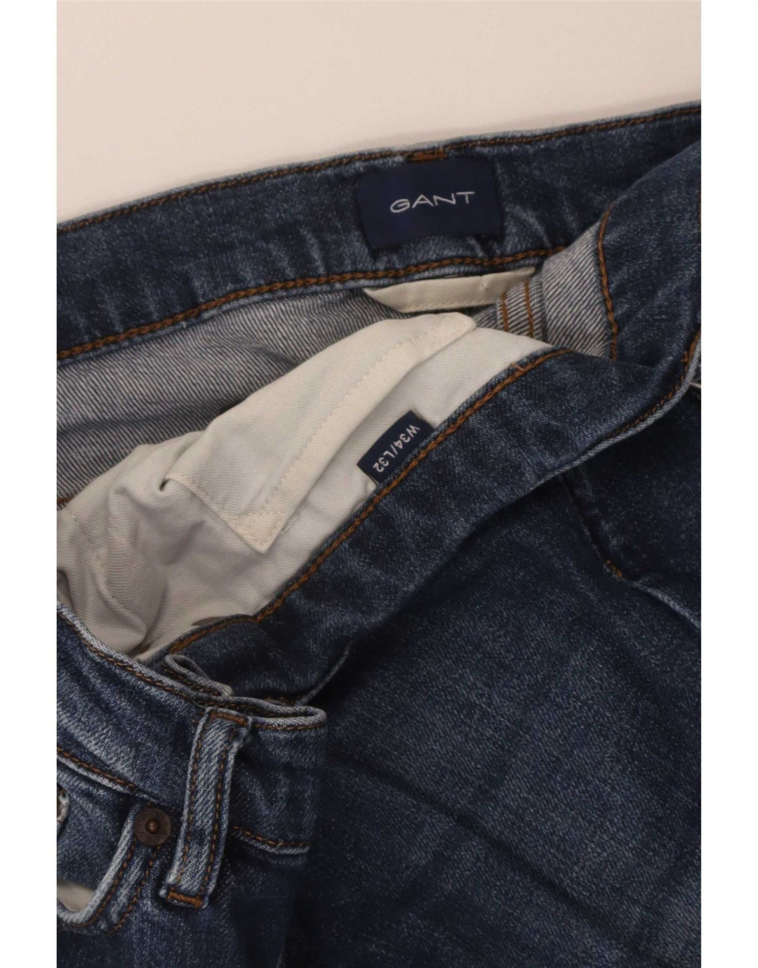 Gant Straight Jeans til mænd W34 L32 Blå