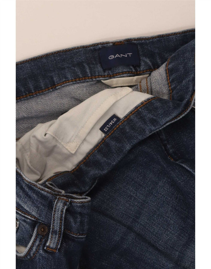 Gant Straight Jeans til mænd W34 L32 Blå