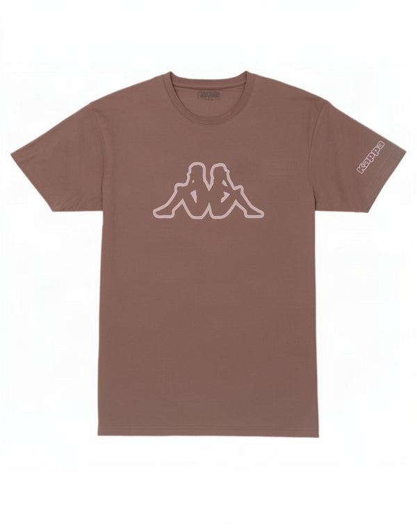 Kappa Dame Grafisk T-Shirt Top UK 14 Stor Grå Bomuld