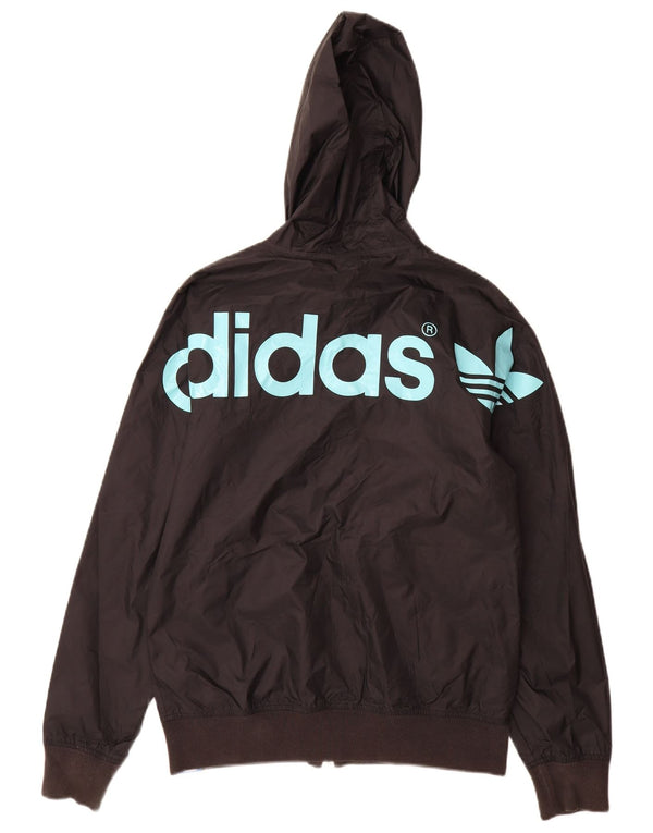 Adidas Herre Grafisk Træningsdragt med hætte Topjakke XS Sort Polyester