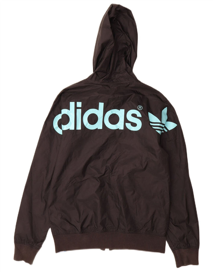 Adidas Herre Grafisk Træningsdragt med hætte Topjakke XS Sort Polyester