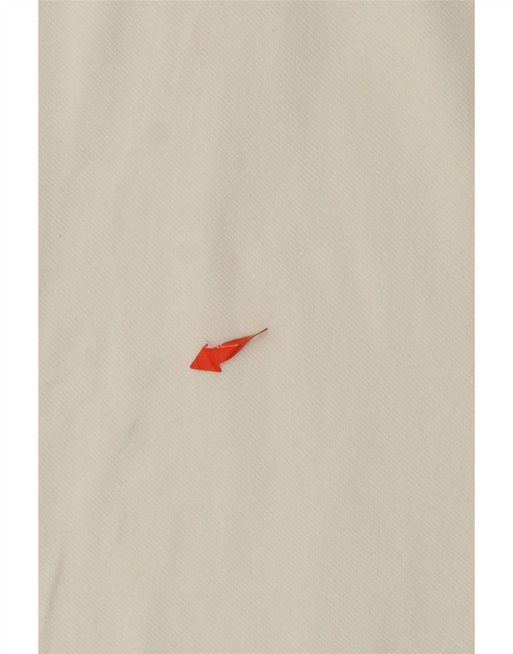 KAPPA ærmeløs poloshirt til kvinder UK 12 Medium hvid bomuld