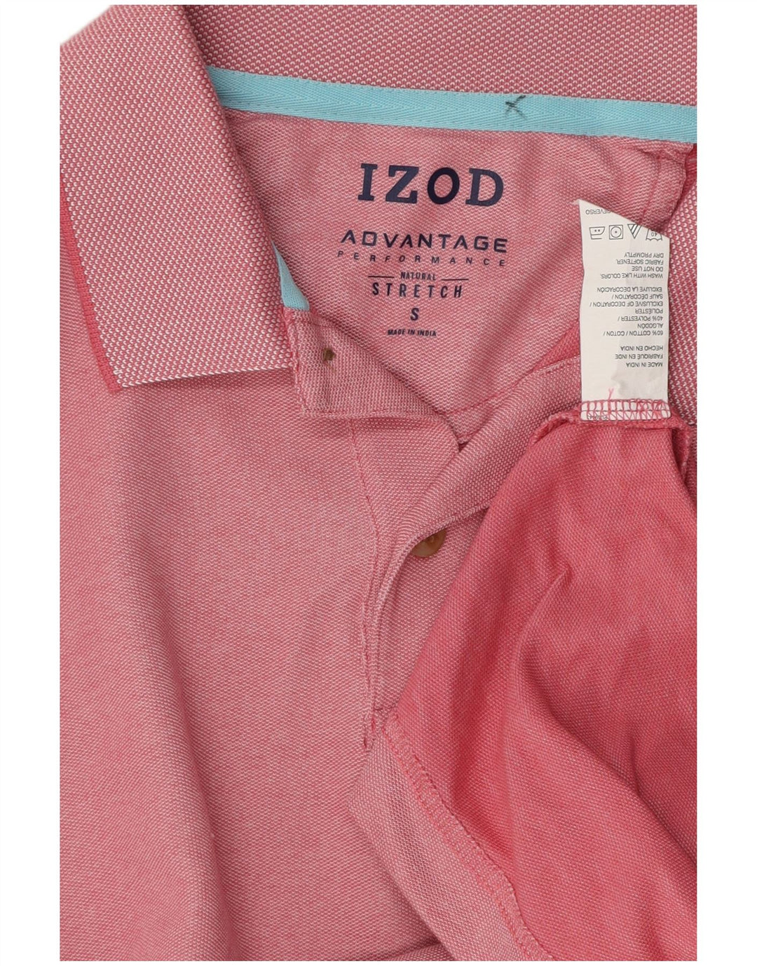 IZOD Poloskjorte til mænd Lille Pink Bomuld