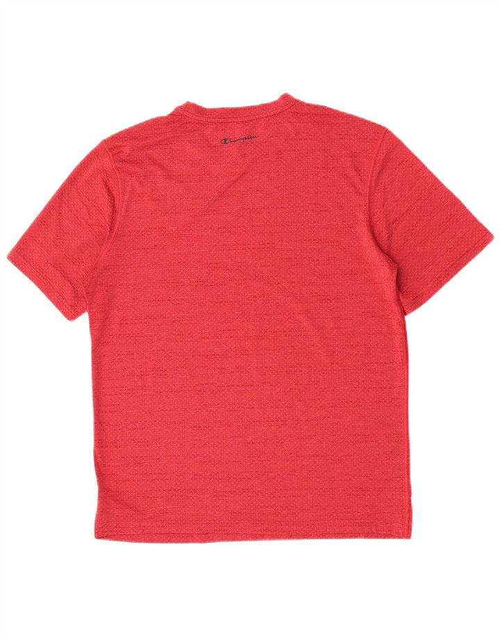 Champion Herre T-Shirt Top Medium Rød Polyester