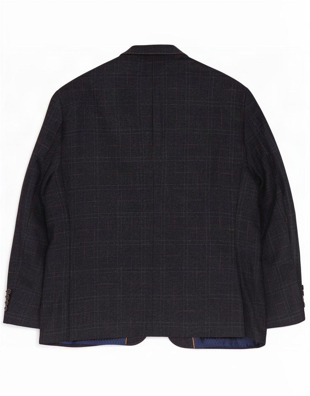 Douglas Herre 2-knaps blazerjakke UK 44 2XL marineblå ternet uld