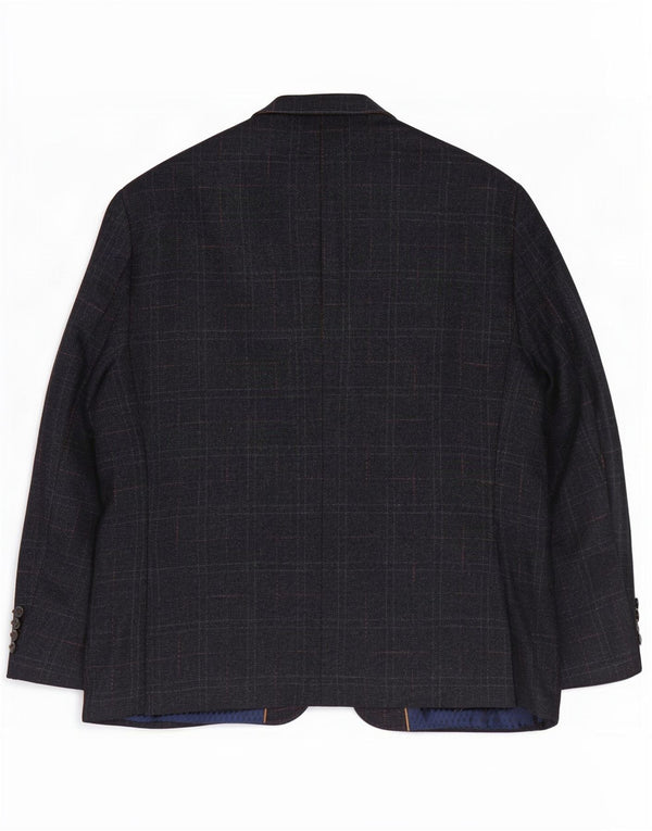 Douglas Herre 2-knaps blazerjakke UK 44 2XL marineblå ternet uld
