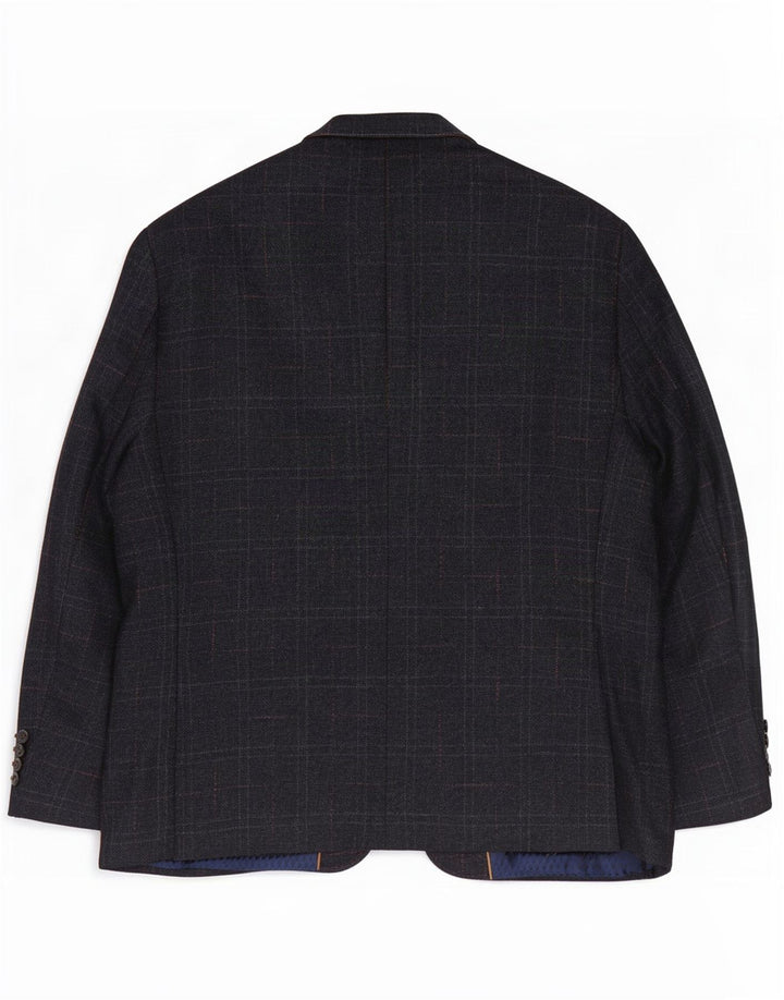Douglas Herre 2-knaps blazerjakke UK 44 2XL marineblå ternet uld