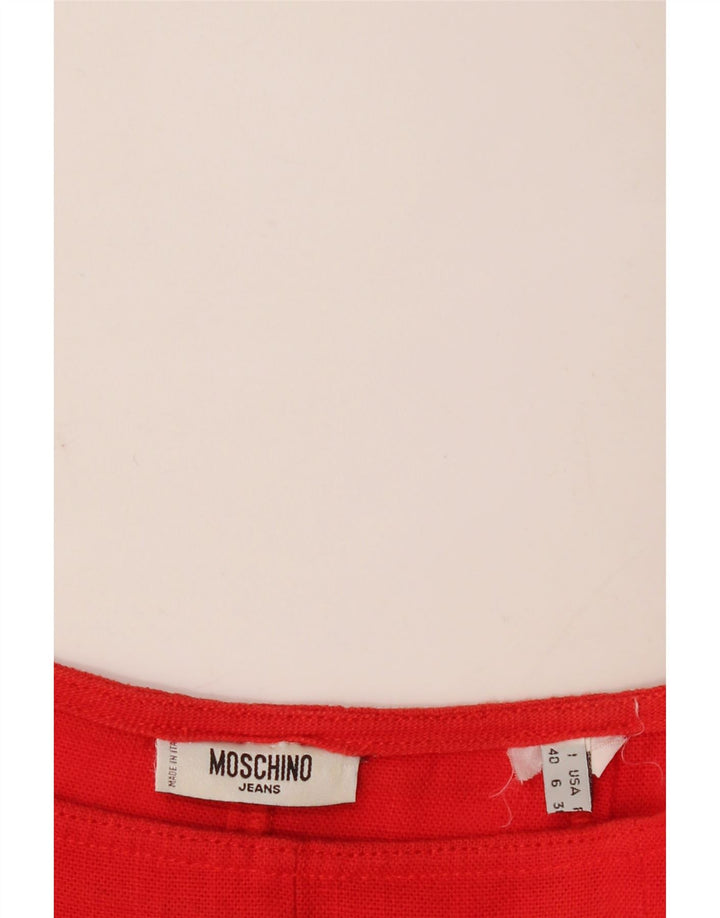 Moschino Dame Flared Skirt IT 40 Small W28 Rød