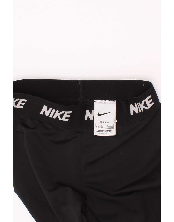 Nike Girls Dri Fit Leggings 5-6 år Medium Sort