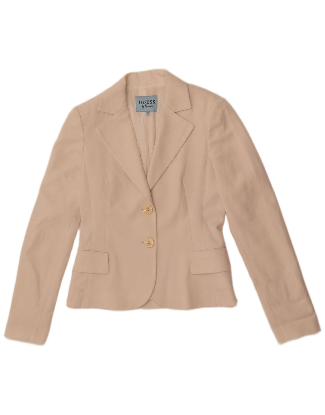 Guess By Marciano Dame 2 Button Blazer Jacket IT 40 Small White