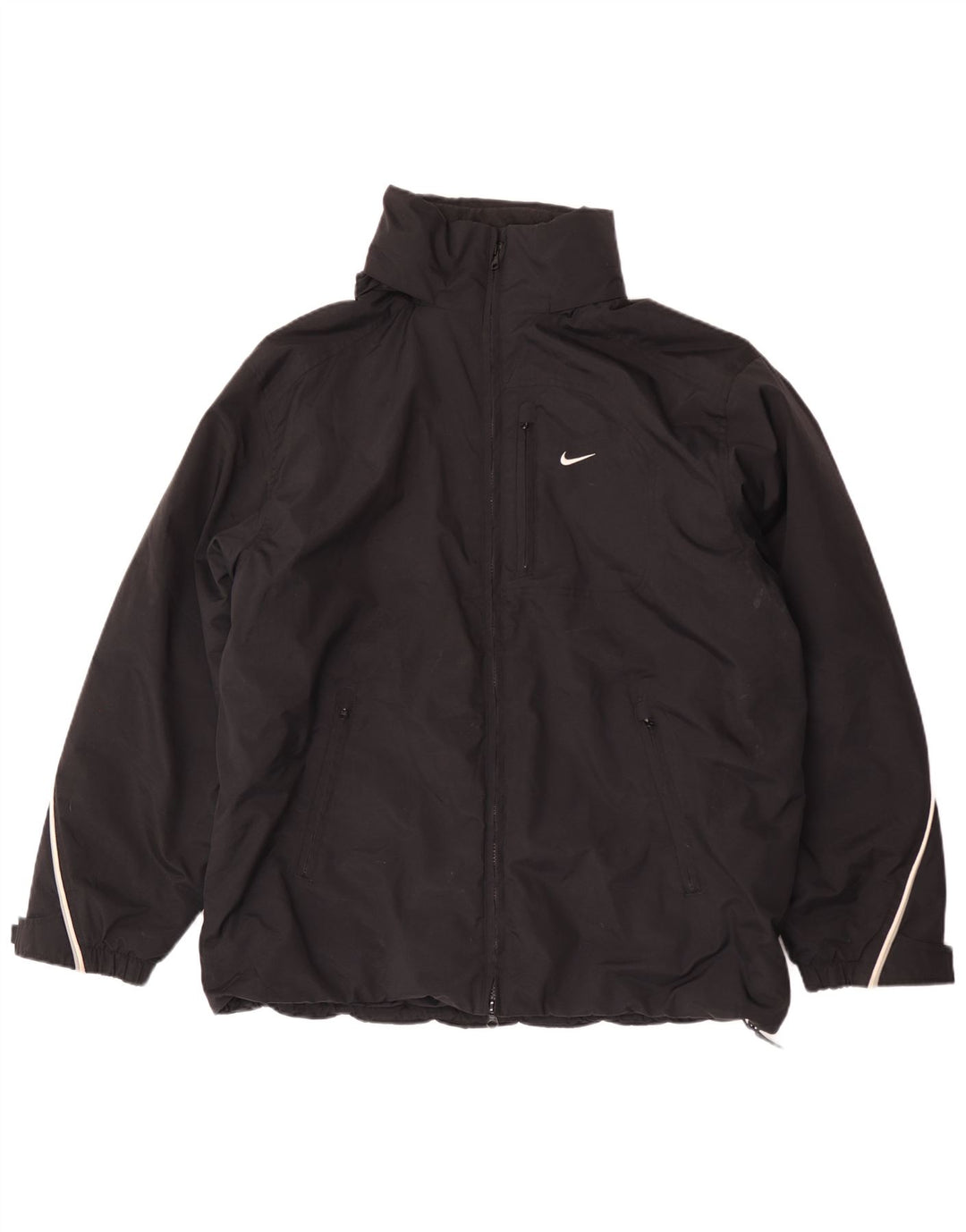 Nike Herre grafisk vindjakke med hætte UK 42/44 Stor sort polyester
