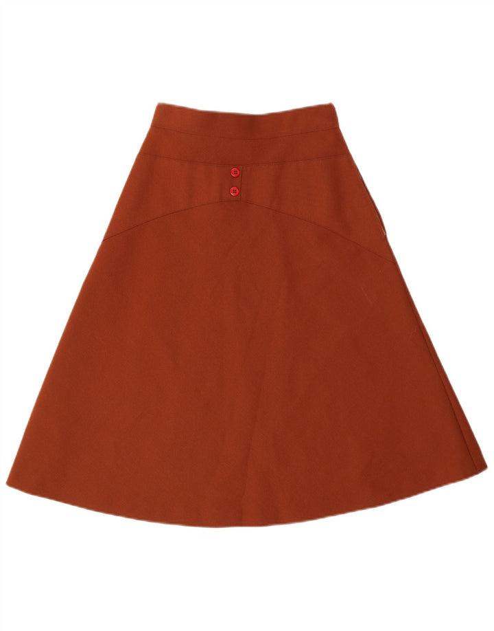 Vintage A-line nederdel til kvinder W24 lille brun