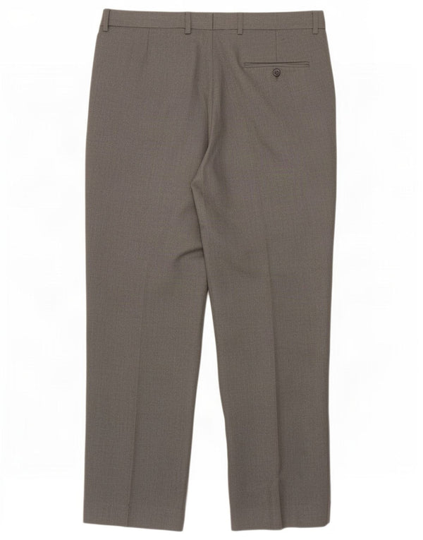 Marks & Spencer Herre Regular Fit Suit Bukser W36 L29 Grå polyester
