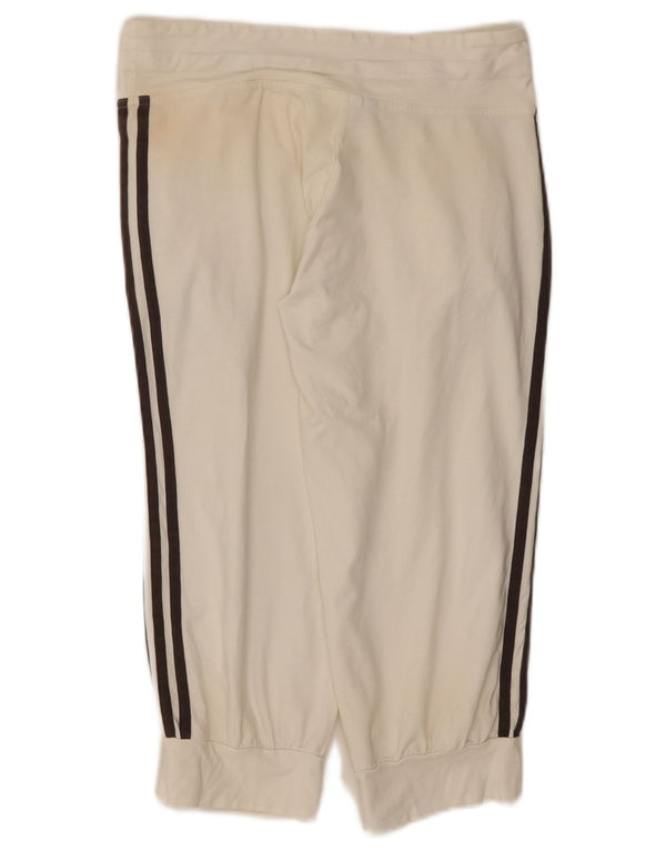Adidas Dame Capri Træningsdragt Bukser Joggers UK 10 Small White