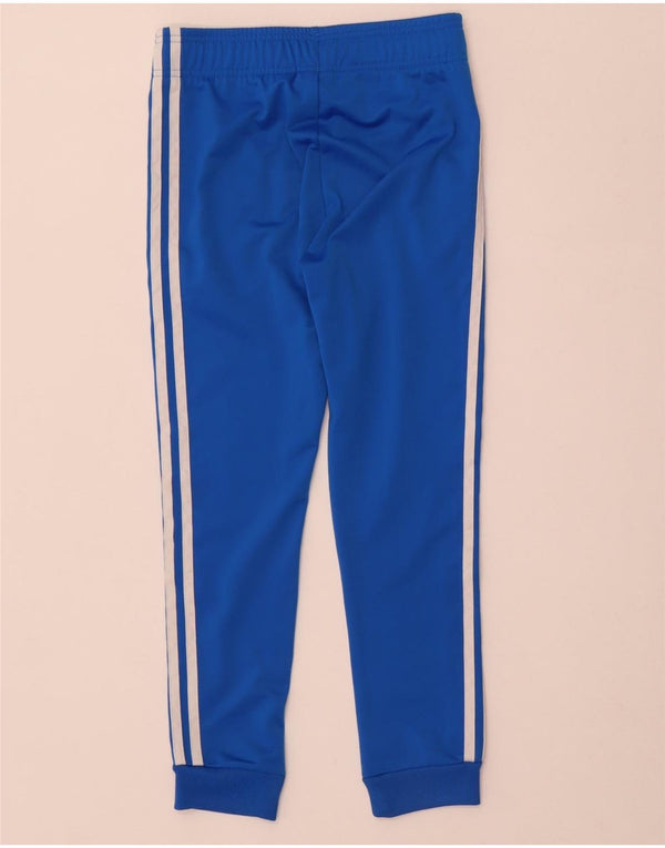 Adidas Drenge Træningsdragt Bukser Joggers 9-10 År Blå Polyester