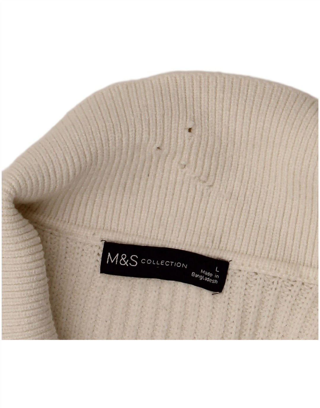 Marks & Spencer Dame Cardigan Sweater UK 16 Large White Viscose