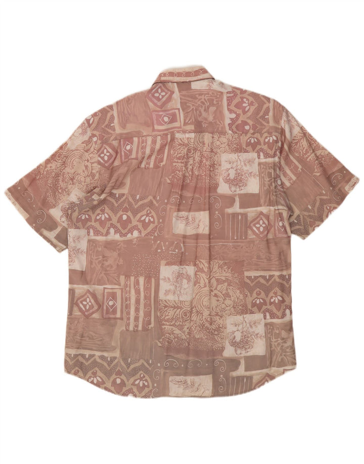 ARPINO Kortærmet Herreskjorte Størrelse 39/40 Medium Pink Patchwork