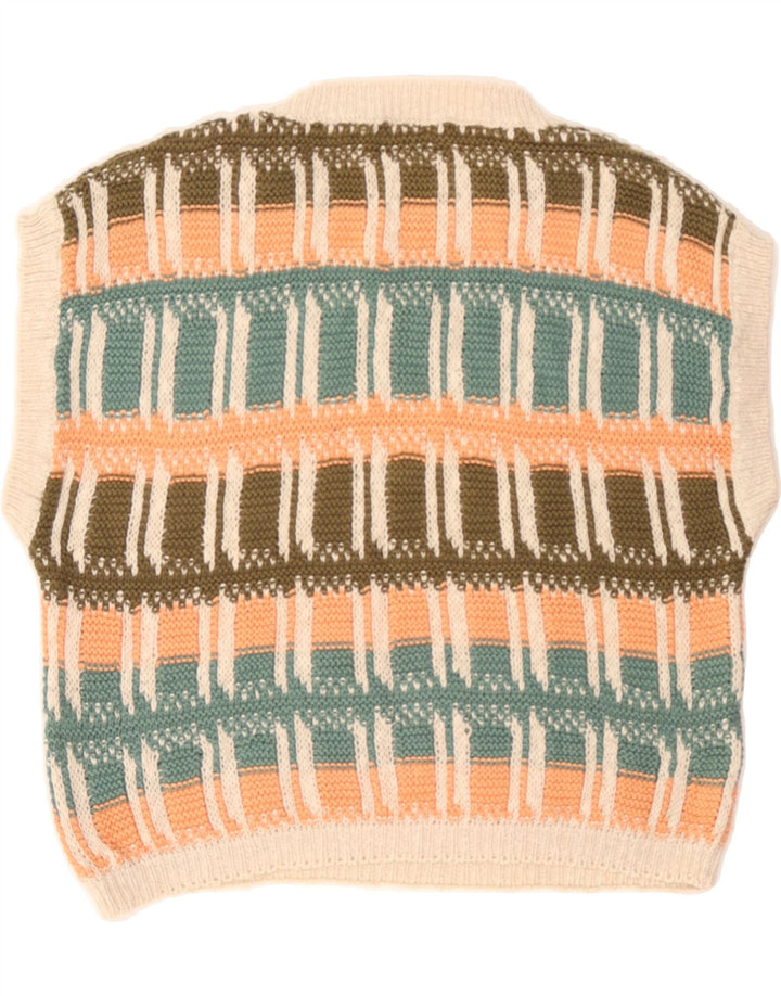 BENETTON Womens Boat Neck Jumper Sweater IT 46 Large Multicoloured Check Vintage Benetton and Second-Hand Benetton from Messina Hembry 