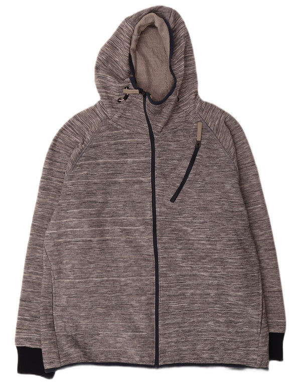 Bænk Herre hættetrøje med lynlås 2XL Grå Flecked Acryl
