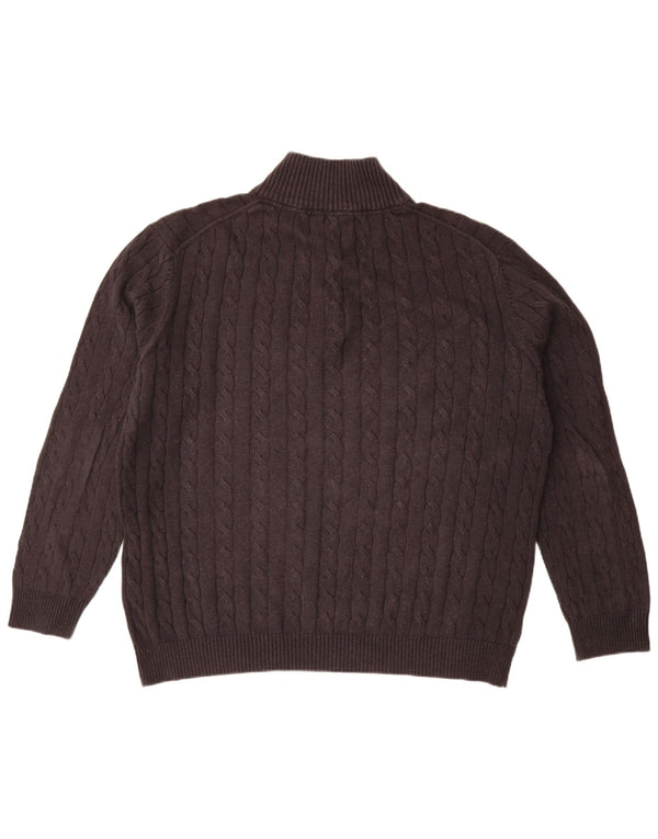 Gant Herre Button Neck Jumper Sweater 2XL Sort Bomuld