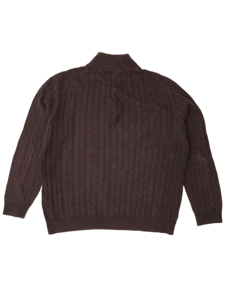 Gant Herre Button Neck Jumper Sweater 2XL Sort Bomuld