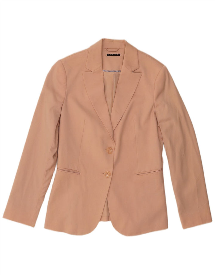 Sisley Dame 2 Button Blazer Jacket UK 10 Small Pink Polyester