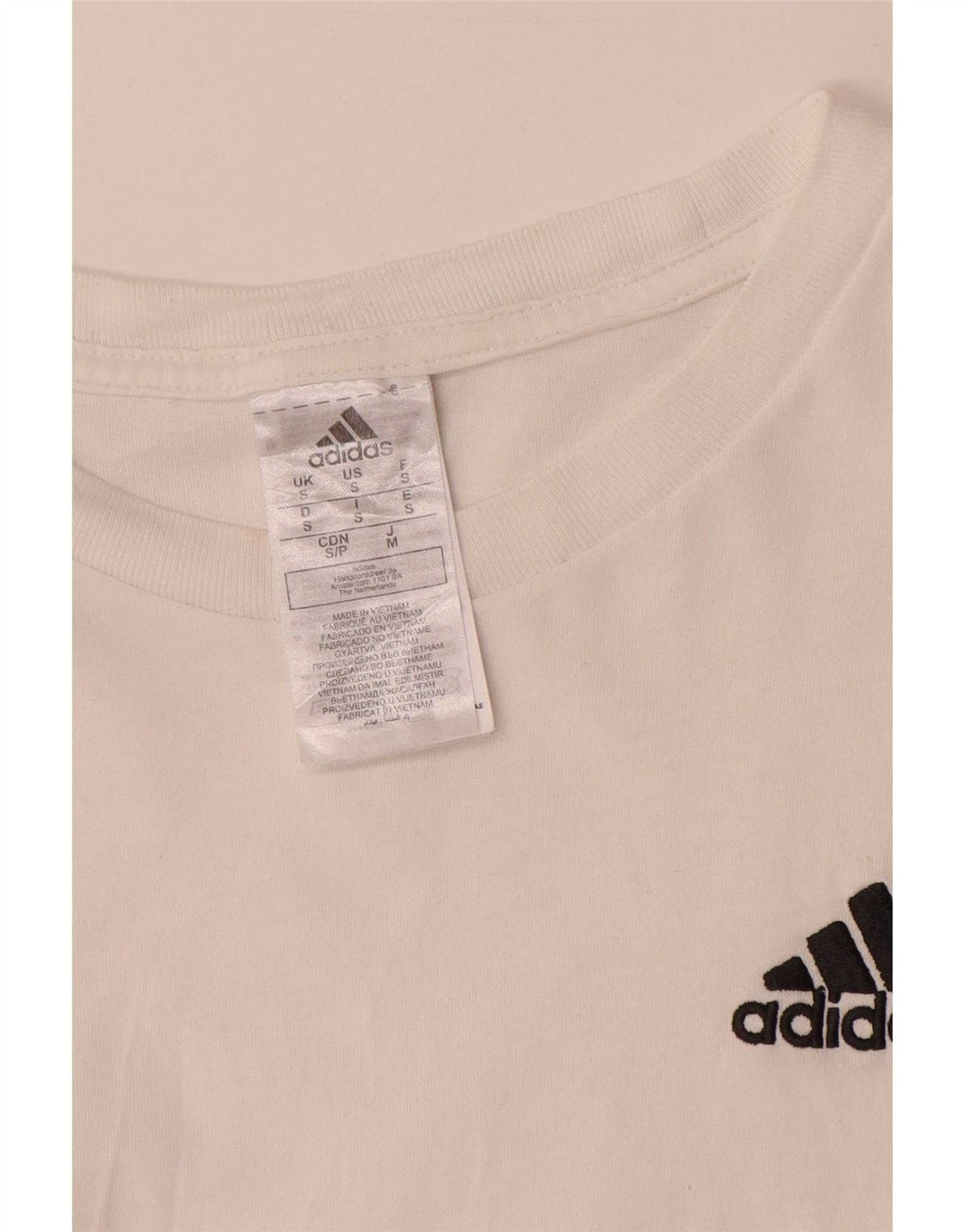 Adidas herre T-shirt top lille hvid bomuld