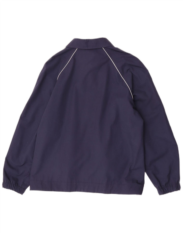 Vintage vendbar bomberjakke til kvinder EU 38 Medium marineblå polyester