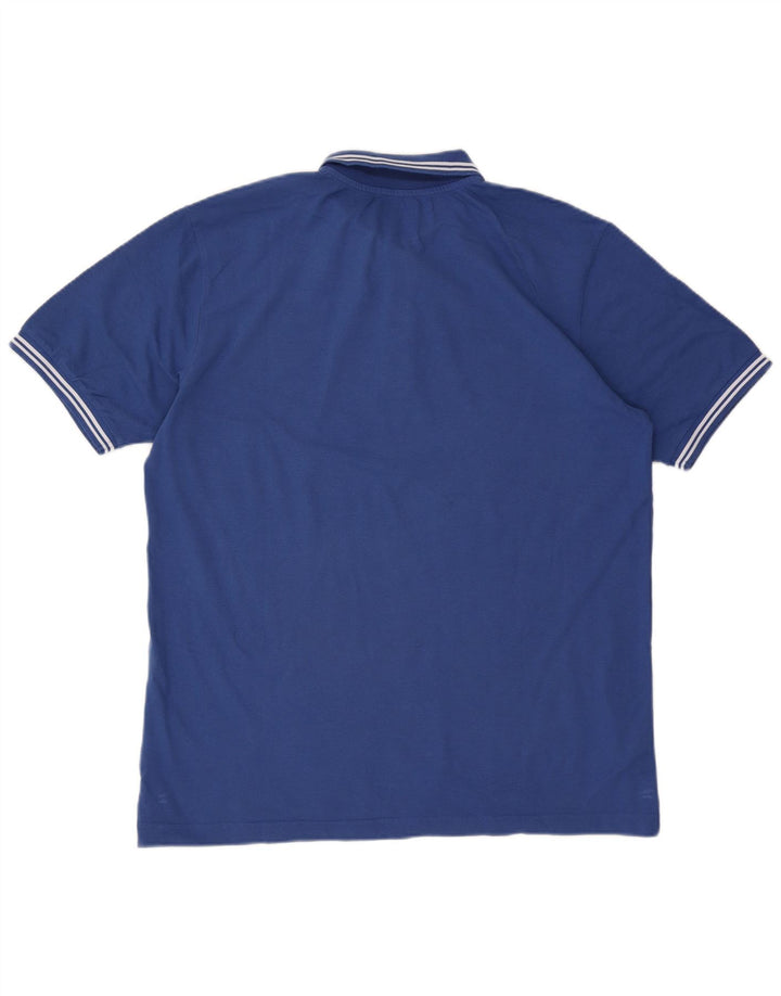 Kappa herre poloshirt 2XL blå stribet bomuld