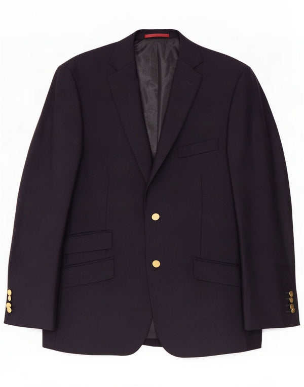 Marks & Spencer Herre 2-knaps blazerjakke UK 42 Large Navy Blue Wool