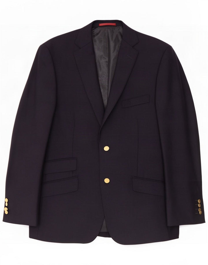 Marks & Spencer Herre 2-knaps blazerjakke UK 42 Large Navy Blue Wool