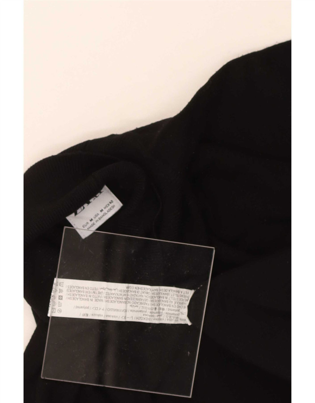 Zara Herre rullehals sweater Medium Sort viskose