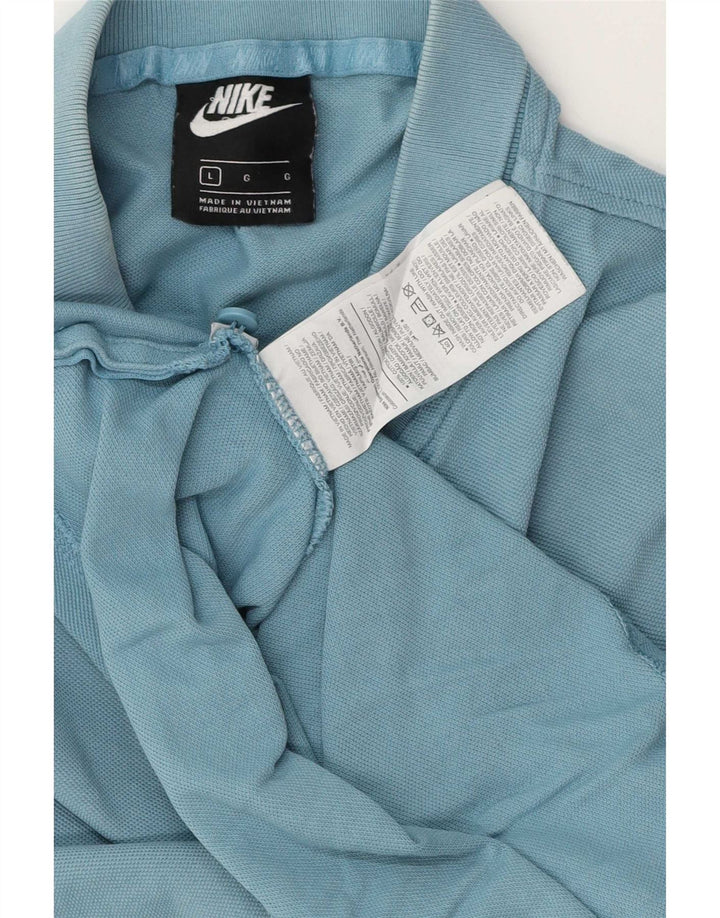 Nike Poloskjorte til mænd, stor blå bomuld