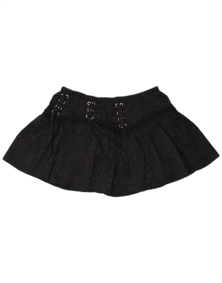 Miss Selfridge Womens Skort UK 14 Large Black Floral Polyester
