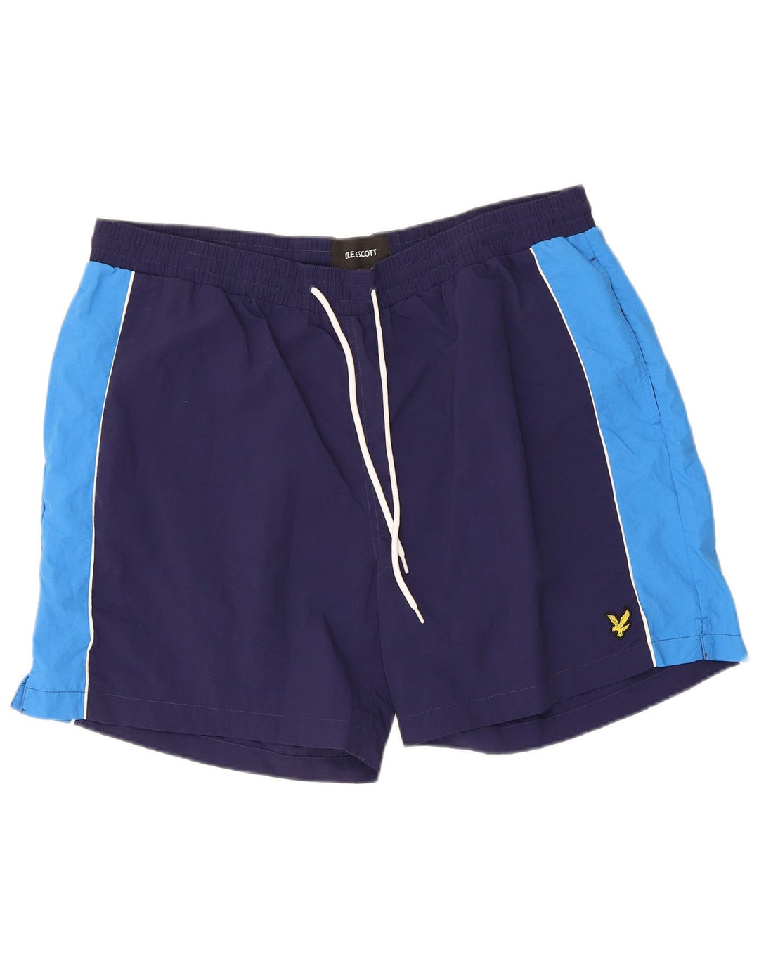 Lyle & Scott Badeshorts til mænd 2XL Navy Blue Colourblock Nylon